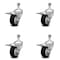 Service Caster 3 Inch Black Polyurethane Swivel 12mm Stem Caster Set with Total Lock Brake SCC-TSTTL20S314-PPUB-BLK-M1215-4 - alternate 1